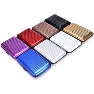 Waterdichte Zaken ID Credit Card Wallet Holder Aluminium Metal Pocket CaseBLBU