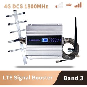 3G 4G Lte Dcs 1800 Mhz Moblie Telefoon Booster Gsm 1800 Signaalversterker Cellulaire Mobiele Telefoon Versterker Netwerk 65dB Gain Lcd Display