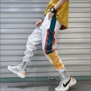 Hip Hop Streetwear Mannen Splice Joggers Broek Mode Mannen Casual Cargo Pant Broek High Street Elastische Taille Harem Broek mannen