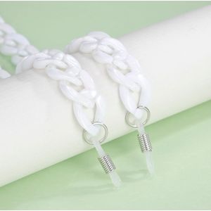 Teamer Parel-Wit Acryl Zonnebril Keten Vrouwen Lanyards Glazen Kettingen Riemen Anti-Slip Brillen Accessoires Hals Holder