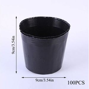 100Pcs 8 Size Kwekerij Pot Plastic In Kwekerij Potten Plantenbakken Niet Gecoat Box Tuin Voortplanting Container Grow Bag Tuin levert