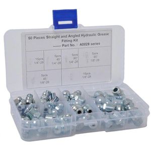 Pak Van 50 Auto Vrachtwagen Marine Boot 1/4 ''1/8'' Hydraulische Grease Zerk Fitting Sae Kit