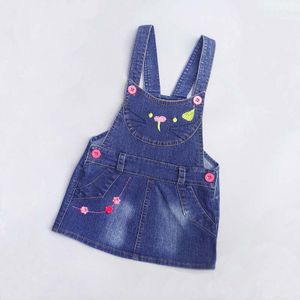 Ienens Zomer Zonnejurk Baby Meisjes Jarretel Meisjes Overalls 1 2 3 Jaar Kids Bandjes Denim Jurk Kinderkleding Kleding