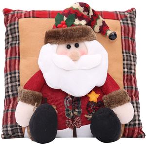 Kerst Jute Kussen Kerst Home Decoratie Santa Sneeuwpop Kussen Kussen