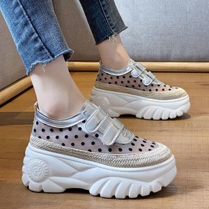 Mode Chunky Sneakers Platform Ontwerpers Haak Lus Gevulkaniseerd Schoenen Vrouw 7 Cm Hoge Hakken Sport Casual Schoenen Tennis Vrouwelijke