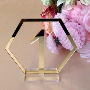 1 Set 9 Cm Tafel Nummer Borden Voor Bruiloft Party Decor Zilver Of Goud Acryl Aantal Romeinse Cijfers Geometrische Middelpunt #3