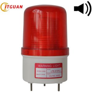 LTE-5104J Industriële LED Waarschuwingslampje Flash Strobe Lights Met 90dB Zoemer Alarm Licht Baken Emergency Lamp 12V 24V 110V