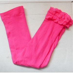 1 Stks/partij Lente, Zomer Candy Kleur Kant Haak Kant Kinderen Panty Op Vijf Tot Zeven Punten Leggings Meisjes