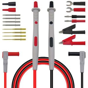 Cleqee P1503 Serie Multimeter Test Lead Kit Met Vervangbare Naalden Probes 4Mm Banana Plug Test Probe Alligator Clip