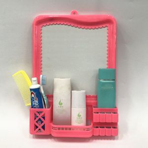 Multifunctionele Make-Up Spiegel Desktop Cosmetica Opbergdoos Voor Slaapkamer Decor Eenvoudige Praktische Wandmontage Badkamer Spiegel LA52