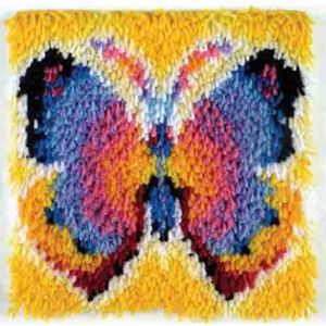 Tapijt borduren Vlinder kruissteek kussen bloemen klink haak kussen doen het zelf lieveheersbeestjes voor handwerken Hobby craft
