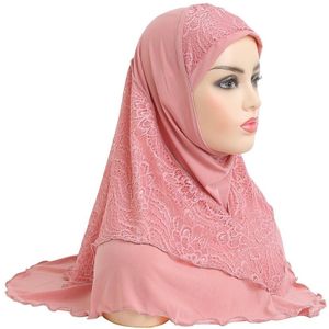 H126 Volwassenen Of Grote Meisjes Medium Size 70*60Cm Bid Hijab Moslim Hijab Sjaal Islamitische Hoofddoek Hoed Amira pull Op Headwrap
