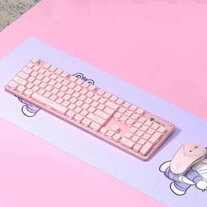 2.4G Draadloze Gaming Toetsenbord Muis Mechanische Gevoel Oplaadbare Toetsenbord Muis Gamer Voor Macbook Computer Backlit Toetsenbord