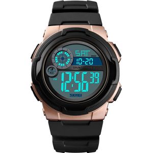 Skmei 1437 Mannen Digitale Horloge Dual Tijd Datum Week Stopwatch El Licht Waterdichte Sport Horloge