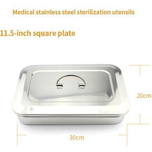 304 Sterilisatie Box Vierkante Plaat Roestvrij Stalen Plaat Katoen Tank Cilinder Pincet Buis Gebogen Taille Plaat