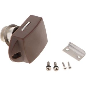 4 Stuks Kast Lock Keyless Drukknop Klink Kast Voor Rv Camper Caravan-Parel Nikkel