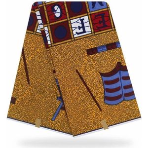 Afrikaanse Wax Print Fabric100 % Katoen Originele Echte Wax Stof Ankara Stof 6Yard Trouwjurk Tissue Afrikaanse Stof