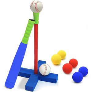 Kinderen Zachte Bat Kids Foam T-Ball Baseball Set Speelgoed 8 Verschillende Gekleurde Ballen Omvatten Organiseren Tas Voor Jongens over 1 Jaar Oud #40
