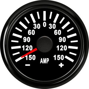 1 Pc ± 150A Auto Pointer Amp Meter 52 Mm Motorfiets Ampèremeters Zwarte Wijzerplaat Amperemeters 9-32 V Ampere meters Met Afzender Voor Auto