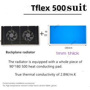 Voor Rtx 3090 3080 3070 Serie Grafische Kaart Vga Vram, aluminium Paneel + Dual Pwm Fan Cooling Cooler Gpu Backplate Geheugen Radiator