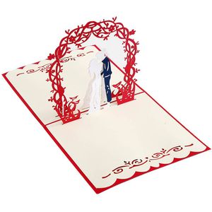 3D Verjaardag Bruiloft Uitnodiging Prachtige Zegen Kaarten Mooie Papier-Cut Hallmark Stereo Wenskaart Valentijnsdag Kaart