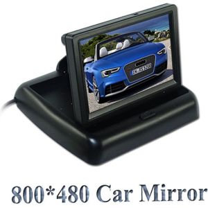 Auto LCD Monitor 4.3 ""opvouwbaar Kleur LCD Monitor Auto Reverse Achteruitkijkspiegel 4.3"" Parkeersysteem LCD Monitor voor Auto Achteruitrijcamera