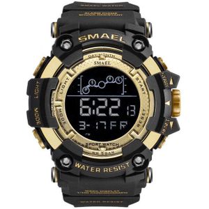 SMAEL Mode Mannen Oranje Multifunctionele Waterdichte Grote Dial LED Digitale Horloge Mannen Casual Sport Heren Horloges Relogio Masculino