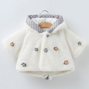 Baby Meisjes Herfst Winter Jas 6-36Month Peuter Bloem Mantel Jas Warm Hooded Zuigeling Winter Kleding Kinderen Hooded Uitloper