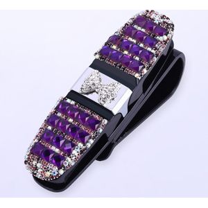 Strass Crystal Auto Sluiting Clip Zonneklep Zonnebril Vrouwen Diamond Auto Bril Decoratieve Kaart Ticket Clip Houder