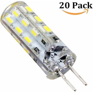 20 Pak G4 LED Lamp 1.5 W Bi-Pin LED Gloeilamp 24X3014 SMD 15 W Halogeenlamp Equivalent Onbreekbaar 165 Lumen Stralingshoek DC12