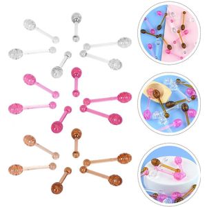 30pcs Portable Plastic Lip Applicators Lip Balm Sticks Applicators Lip Mask Spoons for Salon