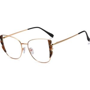 2022 Mode Vrouwen Optische Glazen Frame Met Recept Legering Vrouw Recept Brillen Vrouwelijke Stijl Volledige Velg Cat Eye Vorm