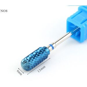 11 soort Blauw Tungsten Carbide Burr Nano Coating Nail Boor Rotary Nagelvijlen voor Manicure Elektrische Nagel Boor Accessoires