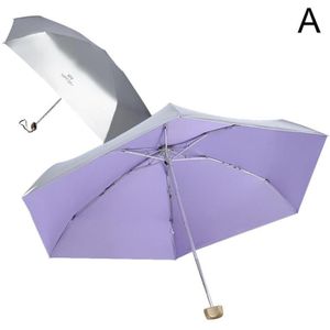 Outdoor Titanium Zilver Platte Vijf Fold Paraplu Voor Zowel Regen En Zon Paraplu Regen Vrouwen Kleine Paraplu Thuis Leveringen