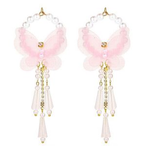 30Pcs Overdreven Fairy Butterfly Pearl Charm Voor Diy Oorbellen Of Ketting Hangers En Sieraden Accessoires ER152