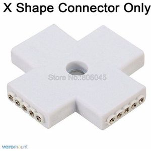 12Mm 5Pin Rgbw Led Strip Connector L Vorm/T Vorm/X Vorm Geen Solderen Injectie Hoek Connector voor 5050 Rgbw Led Strip
