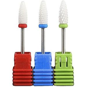1Pc Nail Boor Maïs-Vorm Xf/F/M/C/Xc Keramische 3/32 "boor Grit Bit Frees Verwijderen Nail Uv Gel Polish Boor 1Pcs