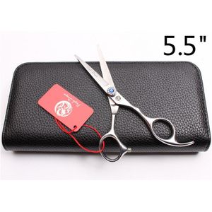 Z9013 5.5 "6" JP 440C Paars Dragon Blauw Diamant Professionele Menselijk Haar Schaar Kappers Blikscharen Salon Stijl Gereedschap