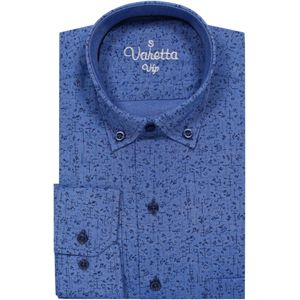 Varetta Lange Bloem Mouwen Heren Shirts Regular Blauw Katoen Mode Toevallige Dot Bloemen Mannelijke Shirts Revers Kraag Tops Turkije