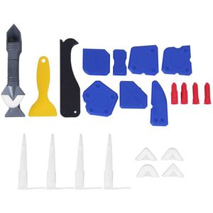 23 Stks/set Plastic Kit Schraper Kit Glas Strooier Breeuwen Remover Gereedschap Voor Molding Grouting Siliconenkit Remover