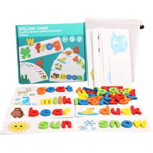 Kinderen Educatief Jigsaw Brief Alfabet Abc Puzzel Ban Woord Game Houten Papier Speelgoed Vroeg Leren Puzzel Voorschoolse Speelgoed