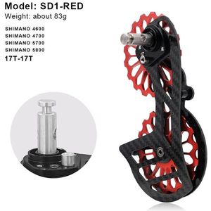 Airwolf Road Fiets Keramische Lager Carbon Fiets Keramische Achterderailleur Kooi Katrol Wielen Kit Voor Shimano/Sram Groepset