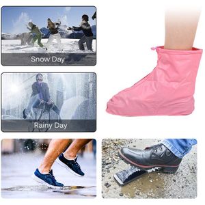 Waterdichte Schoen Covers Roze Pvc Rain Boot Covers Met Elastische Strip En Rits Herbruikbare En Anti-Gladde Voor Kids schoen Covers