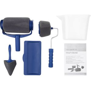 5 Stuk Roller Borstel Kit Verf Roller Borstel Set Roller Borstel Schilderen Edger Hoek Cutter Schilder Lade Plastic Kruik voor Schilderen