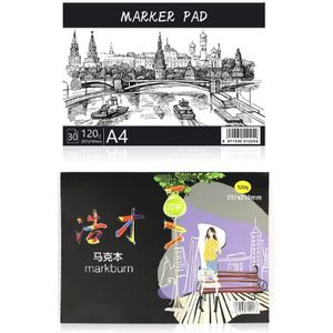 A3/A4/B5 Tekening Papier Pad Notebook Schetsboek Voor Marker Art Paiting Dagboek Student 30 Vellen lk