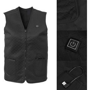 M-4XL 5 Gebieden 3 Verwarming Niveaus Elektrische Verwarmde Vest Jas Usb Mannen Winter Sleevless Jas Outdoor Vissen Vest Wandelen Vest