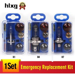 Hlxg 1Set 12V 55W H4 H7 H1 Halogeen Lamp Auto Noodverlichting Lamp Zekering T10 W5W 194 168 1156/Ba15s 1157 G18 Vervanging Kit