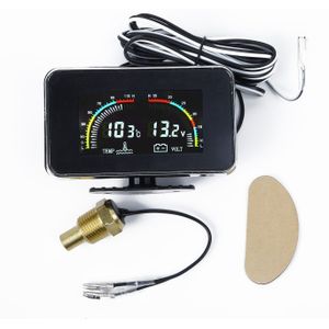 Auto Water Temp Gauge Digitale Display Sensor Temperatuur Oververhitting Kits 12V/24V Lcd Volt Meter 3 Digit universele