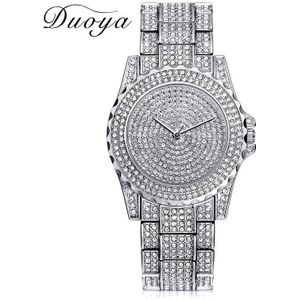 Relogio Feminino Bling Vrouwen Horloges Luxe Rhinestone Diamond Silver Rose Gold Horloge Voor Dames Eenvoudige Klok