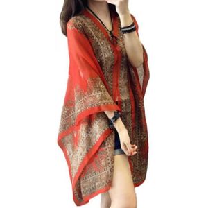 Chiffon Overhemd Zon Kleding Sjaal Vrouwen Lange Dunne Blouse Lange Mouwen Kleding Toerisme Zonnebrandcrème Overhemd